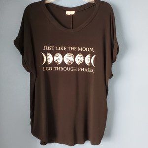 Rebel Society, Size L, Black Graphic Shirt tee